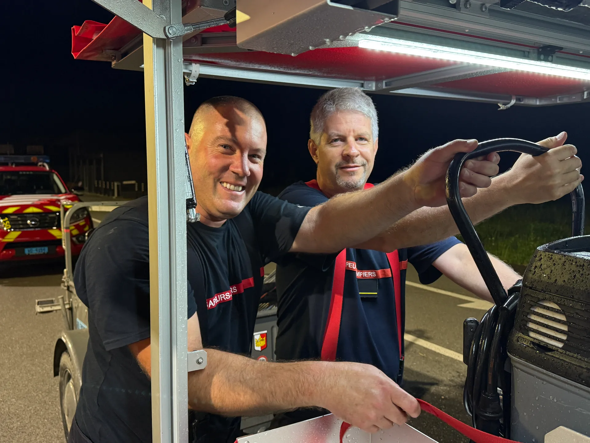 Sapeurs-pompiers en intervention